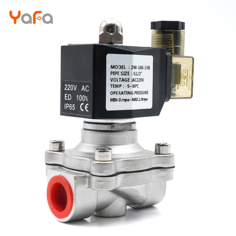 Válvula Solenoide de acero inoxidable 220, válvulas de agua, diafragma a prueba de humedad, CA de 110V, 380V, 304 V, 24V, CC de 12V y 24V ► Foto 1/6