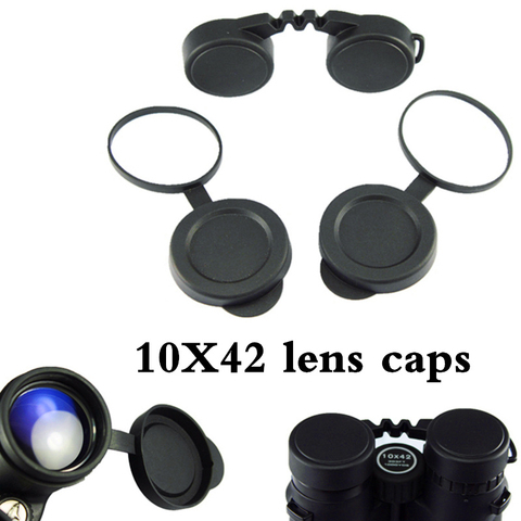 Binoculares profesionales de 10x42, tapas de objetivo, cubierta de goma protectora, antipolvo, para prismáticos compactos, la mejor protección ► Foto 1/6