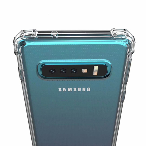 Funda transparente reforzada para Samsung Galaxy S20 FE S21 Ultra S10e S10 S9 S8 Plus Note 8 9 10 20, funda protectora de silicona suave de TPU ► Foto 1/5