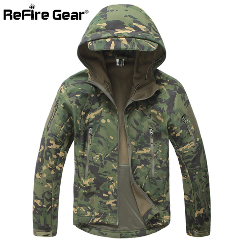 Lurker Shark Soft Shell militar chaqueta táctica hombres impermeable abrigo rompevientos camuflaje chaqueta con capucha ropa del Ejército de EE. UU. ► Foto 1/6