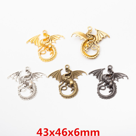 5 uds de aleación de zinc del Dragón colgantes para joyería haciendo 5776 ► Foto 1/2