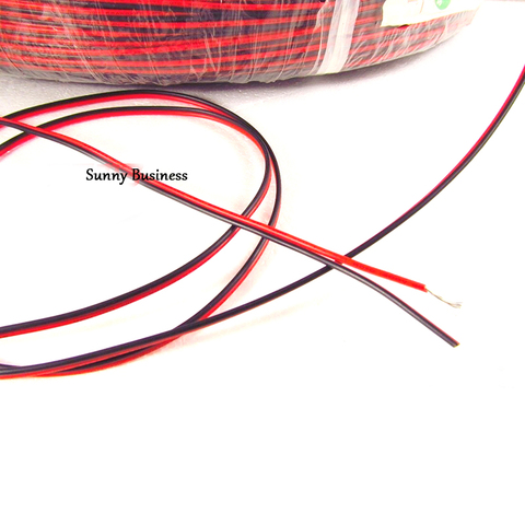 Cable eléctrico AWG estañado de cobre, Cable de extensión de PVC aislado para tira LED, rojo y negro, calibre 18/20/22/24/26, 10 metros ► Foto 1/2