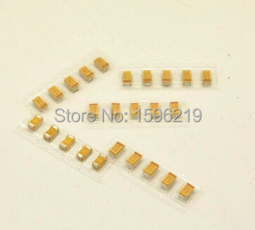 Condensadores tántalo SMD surtido Kit 11valuesx5 Uds = 55 Uds 2,2 UF-47UF 0805/1206 P / A tipo smd condensador de Tántalo ► Foto 1/1