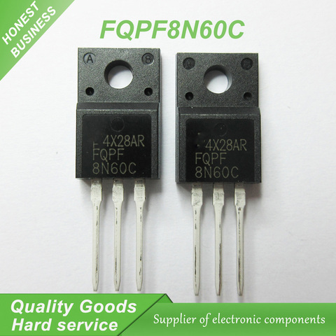 10 Uds FQPF8N60C 8N60C 8N60 600V 8A MOSFET, Canal N transistor TO-220F nuevo original ► Foto 1/1
