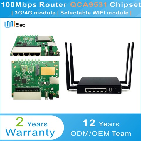 Qualcomm QCA9531 2,4G Router cortafuegos OpenWRT QSDK WIFI inalámbrico PCBA ODM OEM personalizado tarjeta Sim Junta ► Foto 1/1