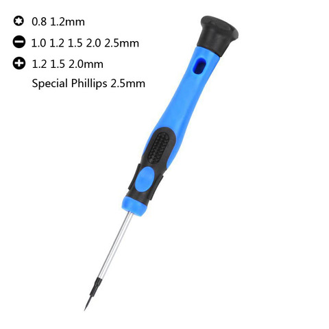 Destornillador Phillips Torx ranurado, herramienta de reparación de 0,8, 1,0, 1,2, 1,5, 2,0, 2,5mm, punta magnética ► Foto 1/6