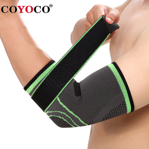 Codera de vendaje de marca COYOCO, protección de la rodilla de soporte, 1 uds., ajustable, ciclismo deportivo al aire libre, protector de codo para gimnasio, cálida ► Foto 1/6