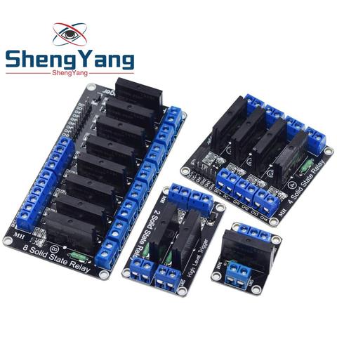 ShengYang 1 Uds Alta Calidad 1 2 4 8 canales 5V CC módulo de relé estado sólido nivel alto y bajo SSR AVR DSP para Arduino ► Foto 1/6