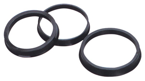 Rueda de plástico negra con anillos centrados, Juego de 4 unidades de 70,1-63,4mm, tamaños personalizados disponibles, accesorios de piezas de llanta de rueda al por menor y al por mayor ► Foto 1/6