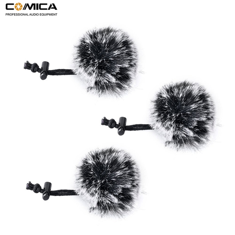 Comica Windmuff CVM-MF1 micrófono peludo para exteriores, parabrisas para enganchar el micrófono de solapa Lavalier (3 paquetes) ► Foto 1/6