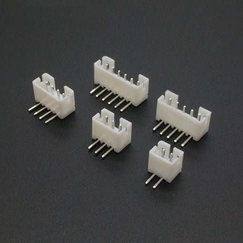 50 Uds. Conector macho JST de ángulo recto de PH de 2,0mm, 2, 3, 4, 5, 6, 7 y 8 pines, conector blanco de 90 grados de Porta agujas de pie, PH de 2,0 MM ► Foto 1/1