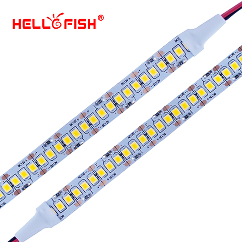 Tira de luces LED SMD 2835, chip LED de 12V, Flexible, PCB, tira de LED para iluminación trasera, 1200 LED/m, Blanco/blanco cálido, 240 ► Foto 1/5