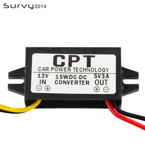 Regulador de convertidor de CC/CC, 12V a 5V, 3A, 15W, fuente de alimentación de Monitor de coche ► Foto 1/5