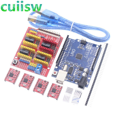 V3.0 grabador CNC escudo V3 + placa + A4988 Motor paso a paso de los conductores para UNO R3 para arduino ► Foto 1/1