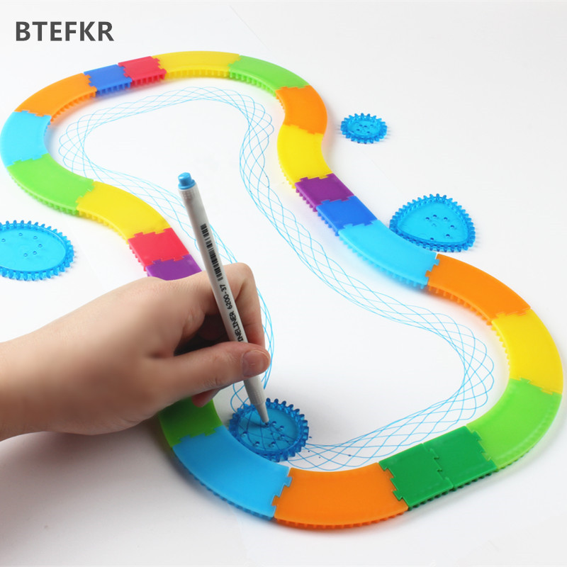 Sarplle Spirograph Spiral Drawing Toys Set de 27 Piezas de Juguetes de Dibujo para Adultos y niños 