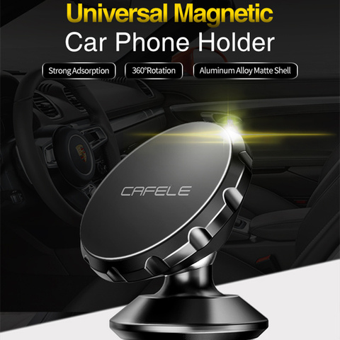 CAFELE Universal Magnetic Car Phone Holder 360 Rotation GPS Mobile Phone Magnet mount Car Holder Stand For Iphone Samsung Tablet ► Foto 1/6