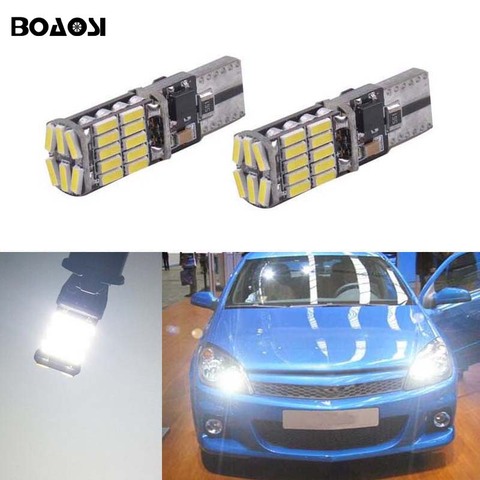 BOAOSI 2x T10 4014SMD LED Error libre cejas párpados bombilla de luz para Opel Astra h j g Corsa Zafira Insignia vectra, b, c, d ► Foto 1/6
