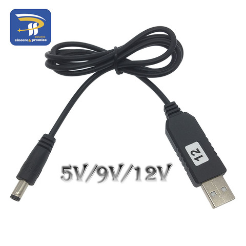 USB power boost line DC 5 V a DC 9 V/12 V Step UP módulo convertidor USB cable 2,1x5,5mm Plug ► Foto 1/6
