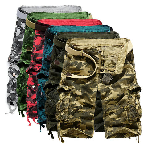 2022 caliente camuflaje carga para Hombre Pantalones cortos de verano de algodón Casual militar de camuflaje de las Bermudas pantalones cortos para hombres ► Foto 1/1