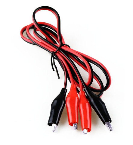 1 Uds 1 metro doble rojo y negro Clips pinzas con Cable puente con pinzas de cocodrilo cables de prueba ► Foto 1/2