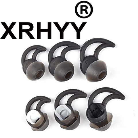 XRHYY 3 pares de aislamiento de ruido auriculares de silicona consejos para Bose Soundsport Wileless QC20 QC30 en la oreja (negro) ► Foto 1/6