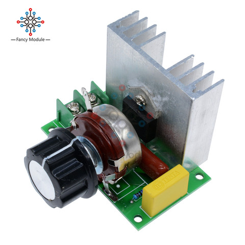 Regulador de voltaje electrónico SCR de alta potencia AC 220V 4000W controlador de velocidad del Motor regulador de regulador ► Foto 1/6
