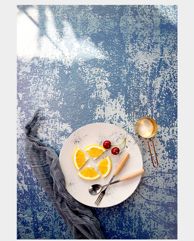 Fondo de fotografía con textura de cemento realista, herramientas de maquillaje de frutas, accesorios de fondo para sesión de fotos en estudio de mesa ► Foto 1/6