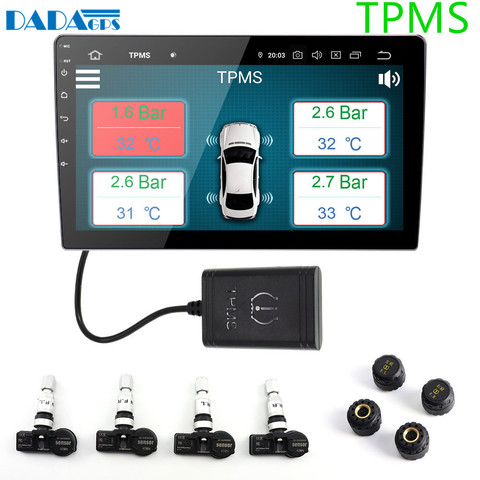 Sistema de supervisión de presión de neumáticos con USB, Android monitor de presión de neumáticos TPMS, TPMS, transmisión inalámbrica ► Foto 1/6