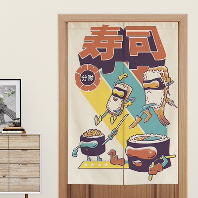 Cortina para puerta de cocina estilo japonés, colgante decorativo para baño, sushi, fideos, pantalla de tela, dormitorio, restaurante ► Foto 1/6