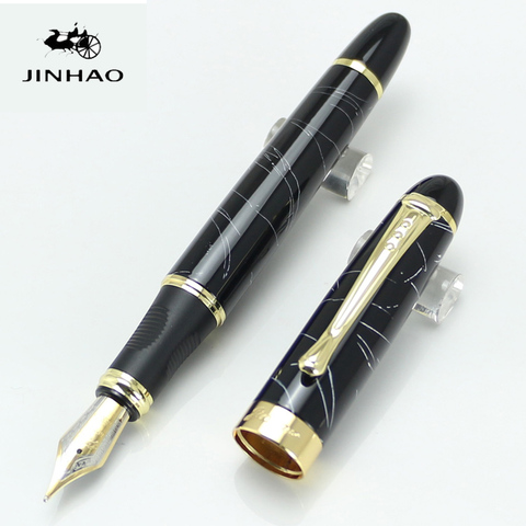 JINHAO X450 Coral negro rayas amplia pluma estilográfica papelería Escuela y oficina pluma de escritura ► Foto 1/6