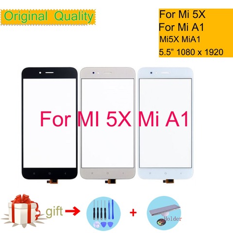 Original para Xiao mi 5X A1 mi 5X mi A1 digitalizador de pantalla táctil frontal con Sensor de vidrio exterior mi 5x pantalla táctil NO LCD 5,5