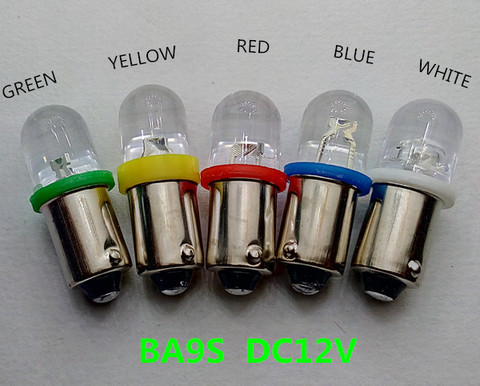 Uds DC12V LED T9 led 12v BA9S rojo mostrar luz amplia DC12V ba9s amarillo instrumento Luz de niebla led ba9s 12v azul ba9s DC12v verde ► Foto 1/6