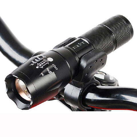 Battey-Luz LED luz delantera de ciclismo para luz LED de bicicleta ZOOM resistente al agua de la antorcha ► Foto 1/6