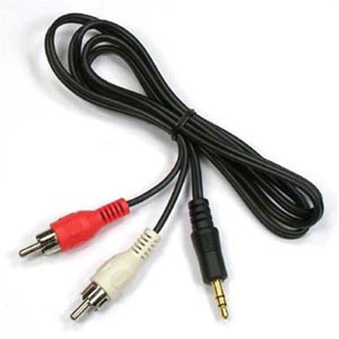 De línea de Audio de 1 M Cable estéreo de 3,5mm a 2 RCA Y CABLE para PC DVD TV VCR altavoces Cámara cable de Audio y vídeo ► Foto 1/3