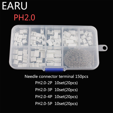 Kit de terminales de paso XH2.54 PH2.0, 2p, 3p, 4 p, 5 pines, 230mm, 2,54mm, cabezal de pin, conector JST, adaptador de conectores de cable, 2,0 Uds. ► Foto 1/6