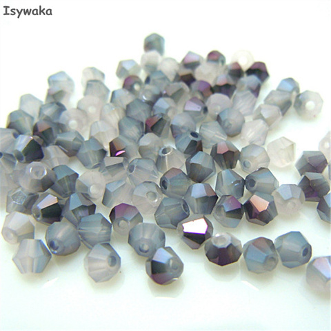 Isywaka venta gran oferta 100 Uds 4mm Bicone perlas de cristal de Austria perlas encanto cuentas de cristal espaciador suelto grano para la fabricación de la joyería DIY ► Foto 1/6