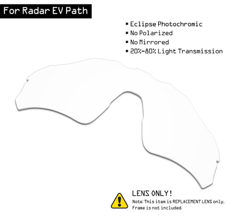 SmartVLT-Lentes de repuesto para gafas de sol Oakley Radar EV Path, color gris, fotocromático, Eclipse ► Foto 1/2