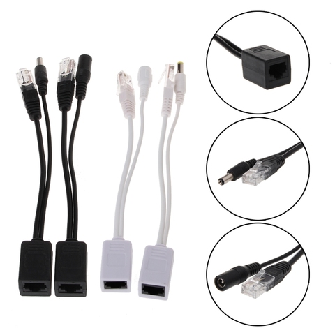 RJ45 inyector POE Splitter Kit de Cable adaptador pasivo potencia sobre Ethernet 12-48 V ► Foto 1/6