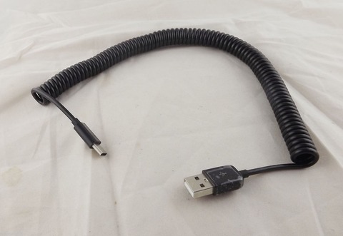 Adaptador de sincronización de datos en espiral, Cable USB 3,1 tipo C macho A macho 2,0 A macho, color negro, 3M, 1 ud. ► Foto 1/5