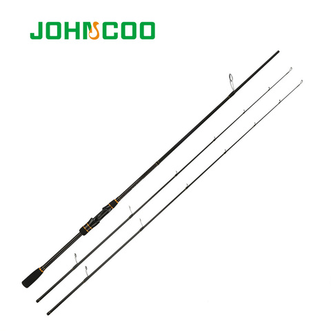 JOHNCOO-caña giratoria de carbono para Jigging, caña de pescar de 2 secciones, 2,1 m ML M 2 puntas 5-28g ► Foto 1/6