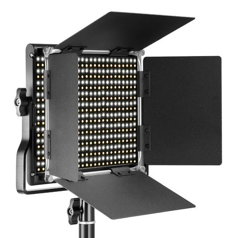 Nuevo 3200-5600 K Bi-color regulable CRI 95 660 LED luz + U soporte Barndoor para el estudio /YouTube/fotografía/vídeo/EU/AU enchufe ► Foto 1/6