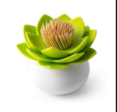 Lotus recipiente para bastoncillos base de soporte de brotes de algodón de loto decorar habitación/soporte para bastoncillos con forma de flor de loto recipiente para palillo de dientes ► Foto 1/3