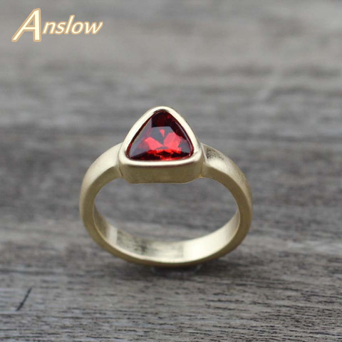 Anslow-anillo de compromiso de cristal triangular para mujer, diseño Original creativo, accesorios de joyería para mujer, LOW0003AR, 2022 ► Foto 1/6
