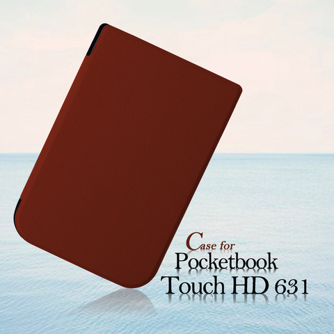 Funda delgada para Pocketbook 631 Plus, cubierta de cuero elegante de PU para Pocketbook Touch HD 631, Funda magnética para Pocketbook Touch HD 2 ► Foto 1/6