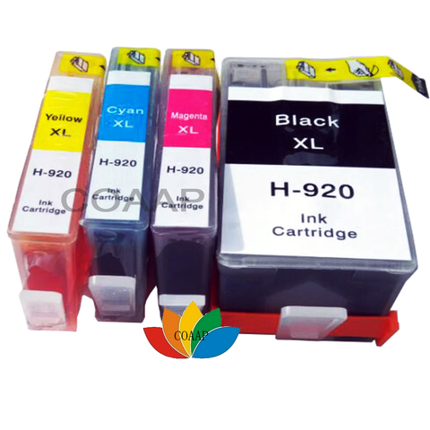 4 Compatible HP 920 XL Officejet Pro 6500a Plus cartucho de tinta inalámbrico Officejet 6000, 6500, 6500A, 7000,7500 con chip ► Foto 1/2