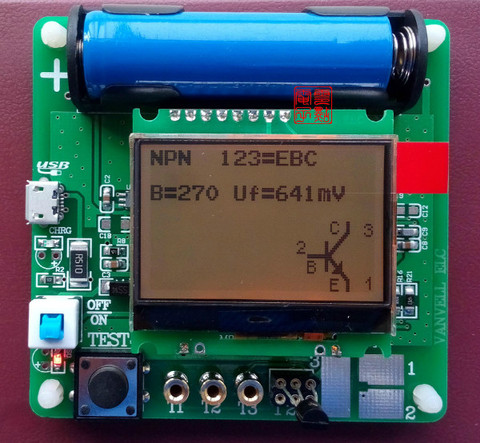 Nuevo 3,7 V versión de inductor condensador ESR medidor DIY MG328 multifunción transistor tester ► Foto 1/6