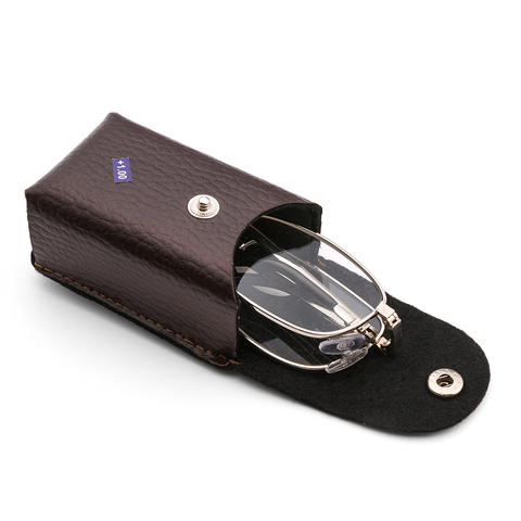Unisex + 1,0 ~ 4,0 Diopter gafas magnéticas sin montura gafas de lectura de moda con caja de visión ultraligera cuidado gafas plegables ► Foto 1/6