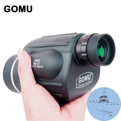 GOMU-prismáticos telescópicos impermeables con retícula, prismáticos HD 13x50, medidor de distancia, Monocular para ver aves al aire libre ► Foto 1/6
