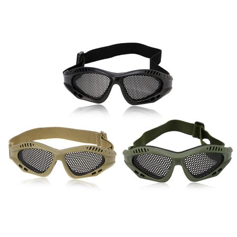 Gafas tácticas de seguridad Airsoft protectoras de ojos al aire libre antiniebla con malla metálica de 3 colores UNS-OKLE ► Foto 1/6