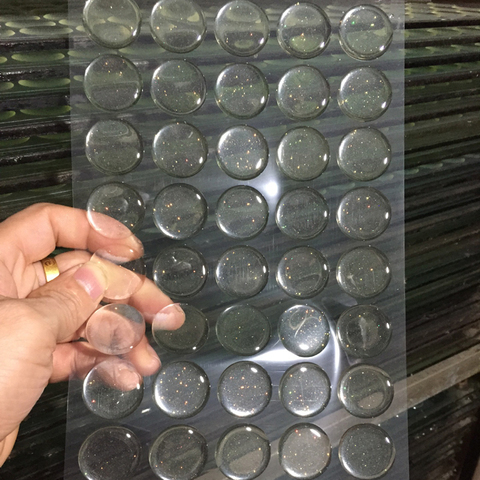 100 Uds ronda 3D de cristal adhesivo transparente epoxi círculos pegatinas de tapa de botella de círculos de arte destello transparente parche de resina puntos ► Foto 1/6
